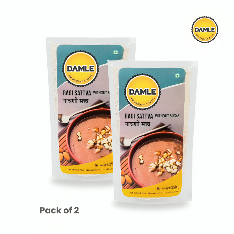 Sprouted Ragi Malt ( Without Sugar ) | Pack of 2 | 250 gm Each